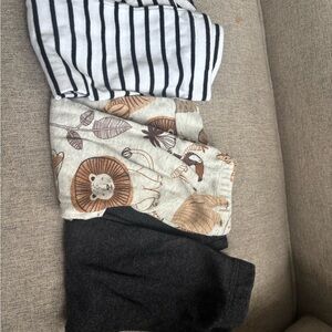 Striped, Animal Print, and Solid Black Baby Girl Bottoms